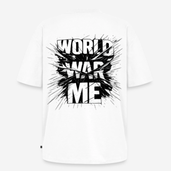 WORLD WAR ME Oversized T-Shirt in weiß mit Rückendruck